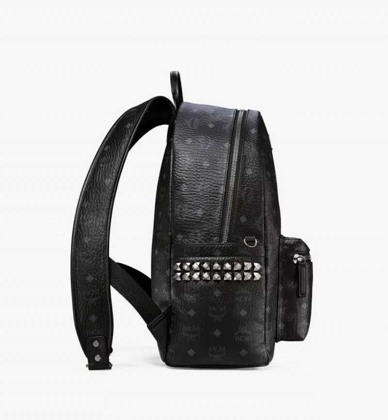 Batohy MCM Worldwide Stark Side Studs in Visetos Čierne | 530297-ECH