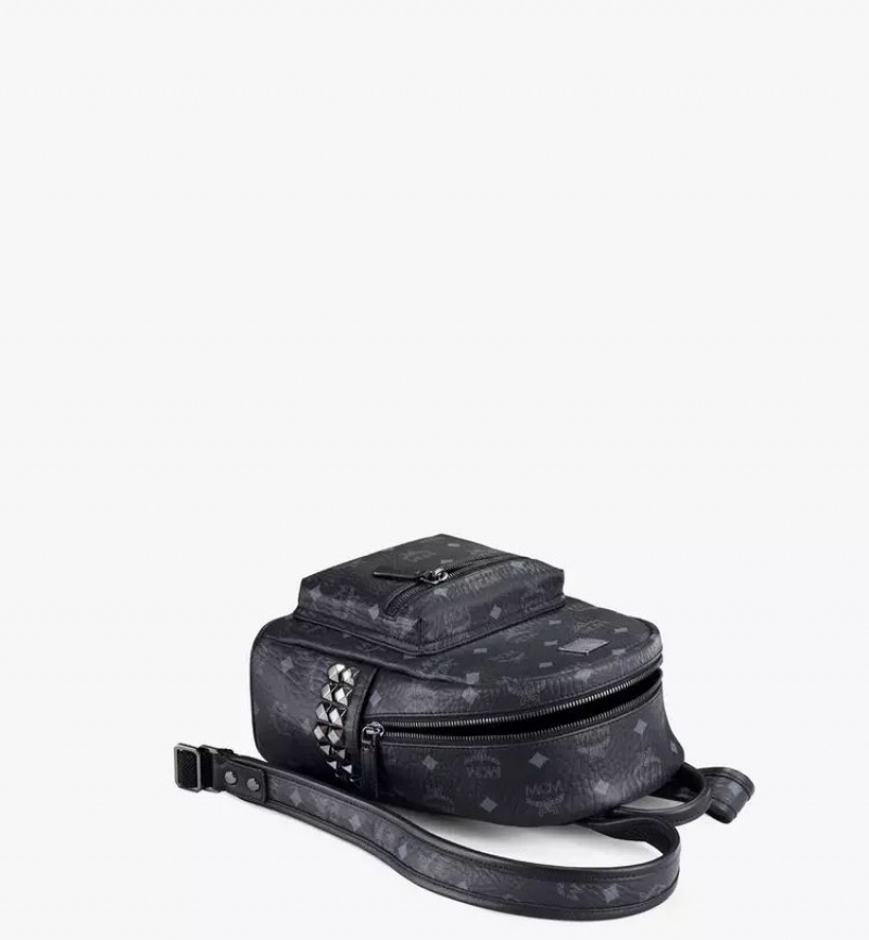 Batohy MCM Worldwide Stark Side Studs in Visetos Čierne | 403265-WFZ