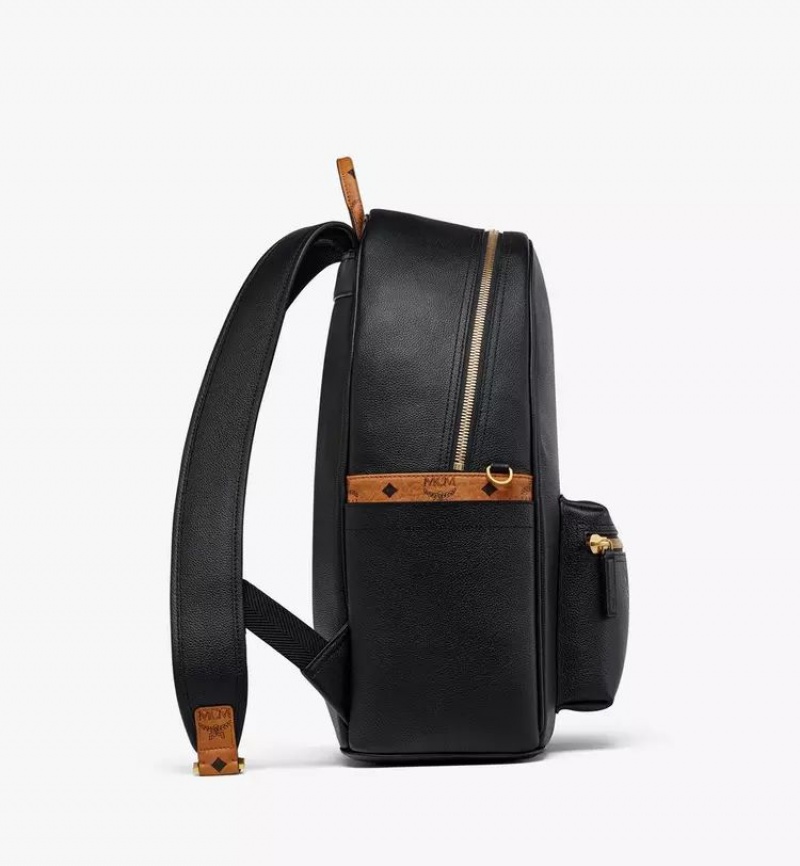 Batohy MCM Worldwide Stark in Embossed Logo Kozene Čierne | 753816-NJT