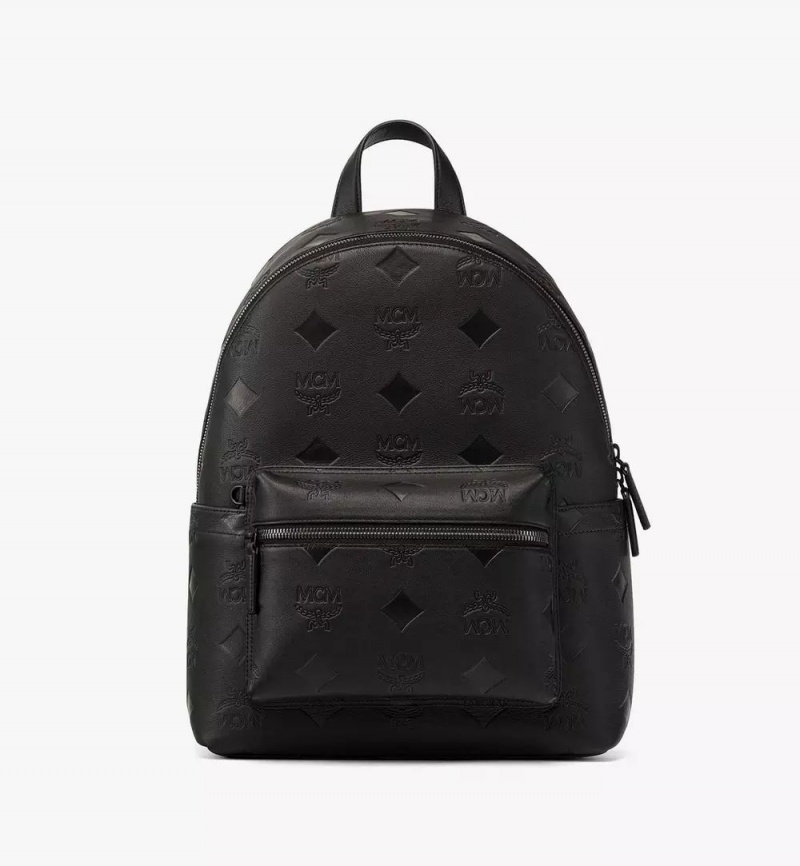 Batohy MCM Worldwide Stark in Maxi Monogram Kozene Čierne | 431925-UVG