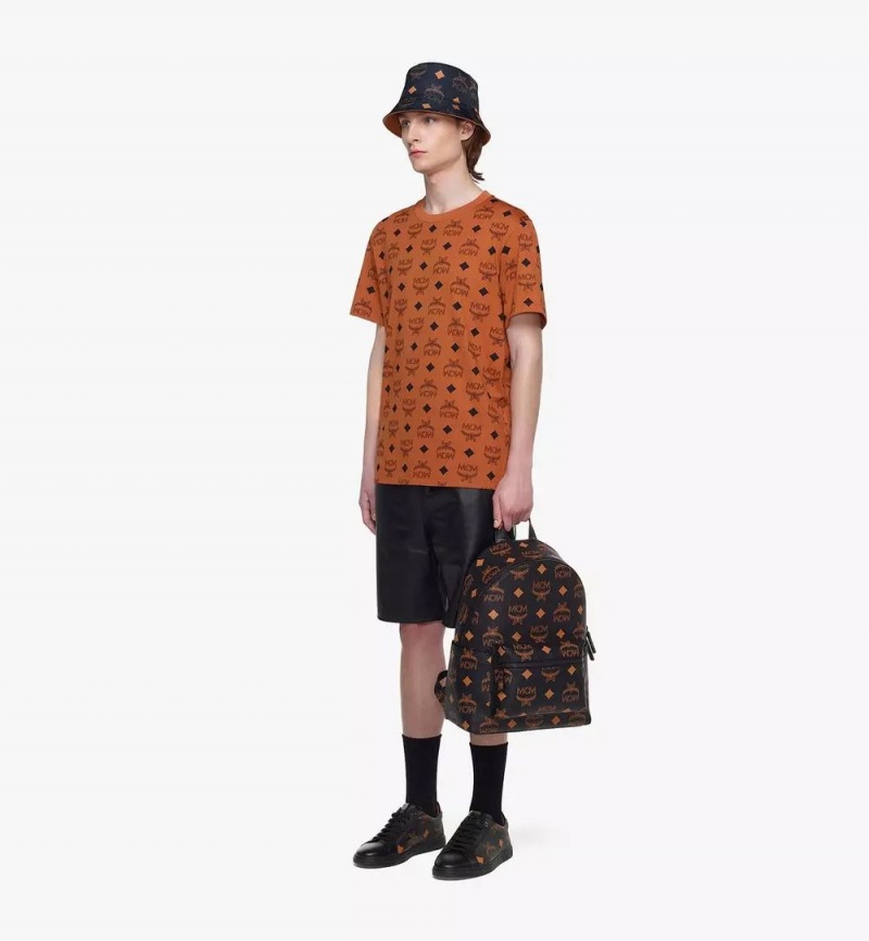 Batohy MCM Worldwide Stark in Maxi Visetos Čierne | 037152-KAL