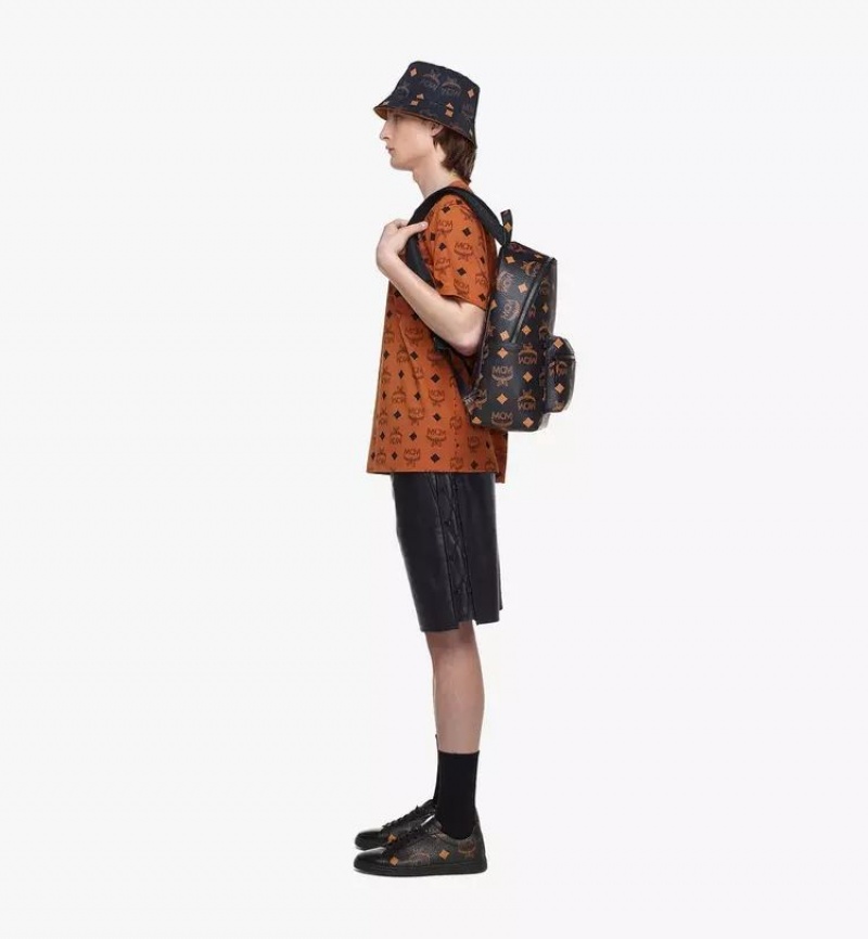 Batohy MCM Worldwide Stark in Maxi Visetos Čierne | 037152-KAL