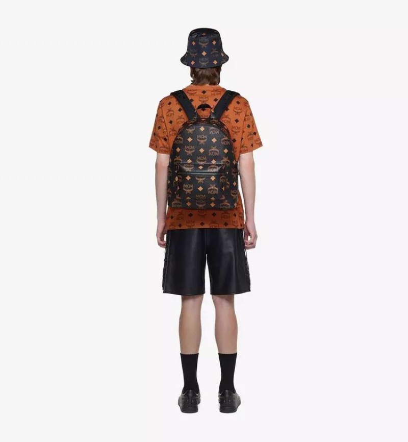 Batohy MCM Worldwide Stark in Maxi Visetos Čierne | 037152-KAL