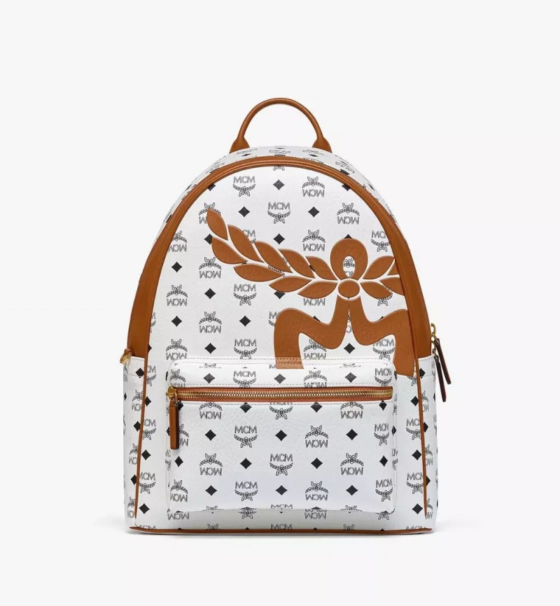 Batohy MCM Worldwide Stark in Mega Laurel Visetos Biele | 186907-TKB
