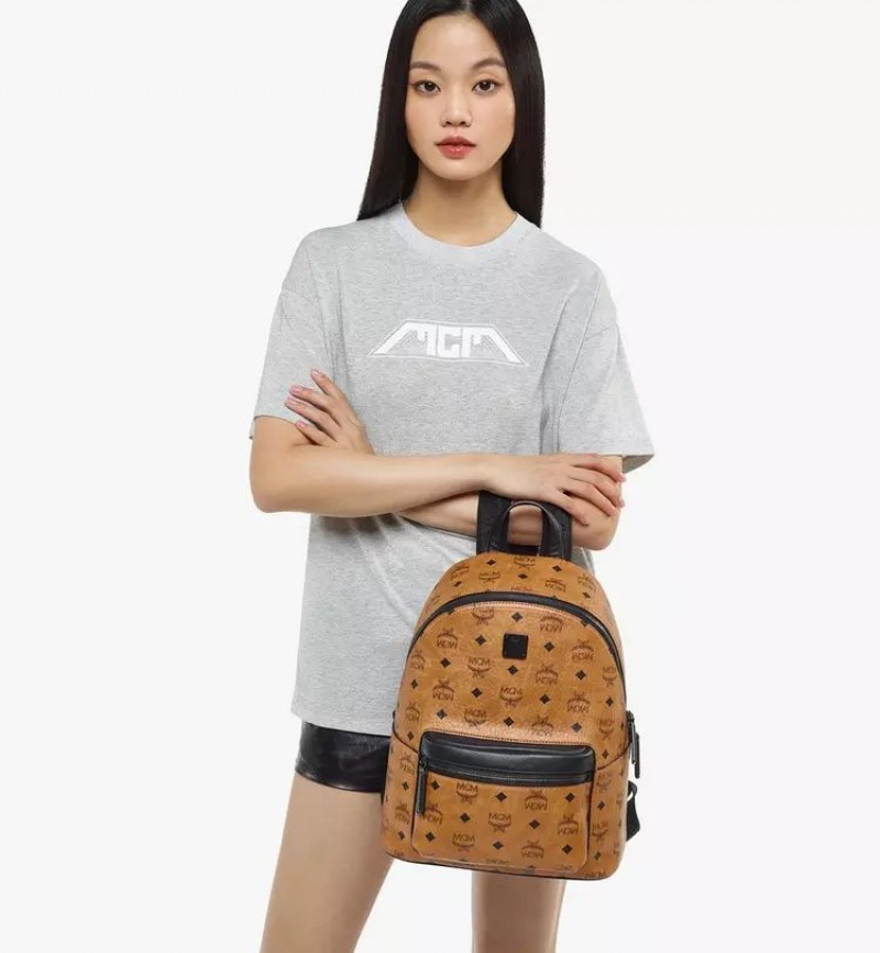 Batohy MCM Worldwide Stark in Visetos Hnede | 629175-PCQ