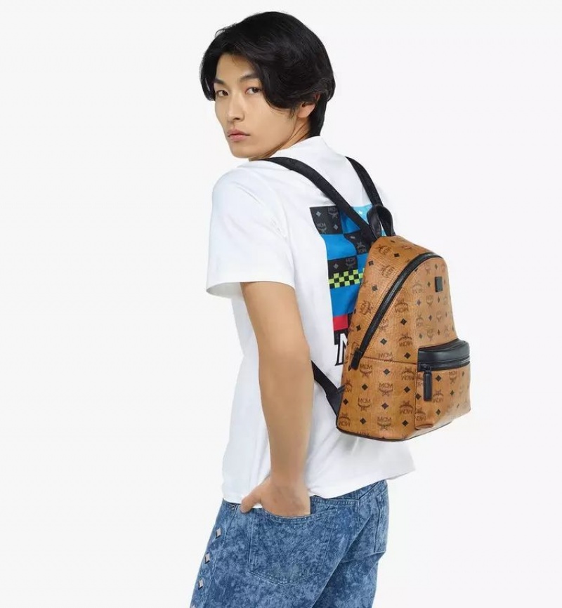 Batohy MCM Worldwide Stark in Visetos Hnede | 629175-PCQ