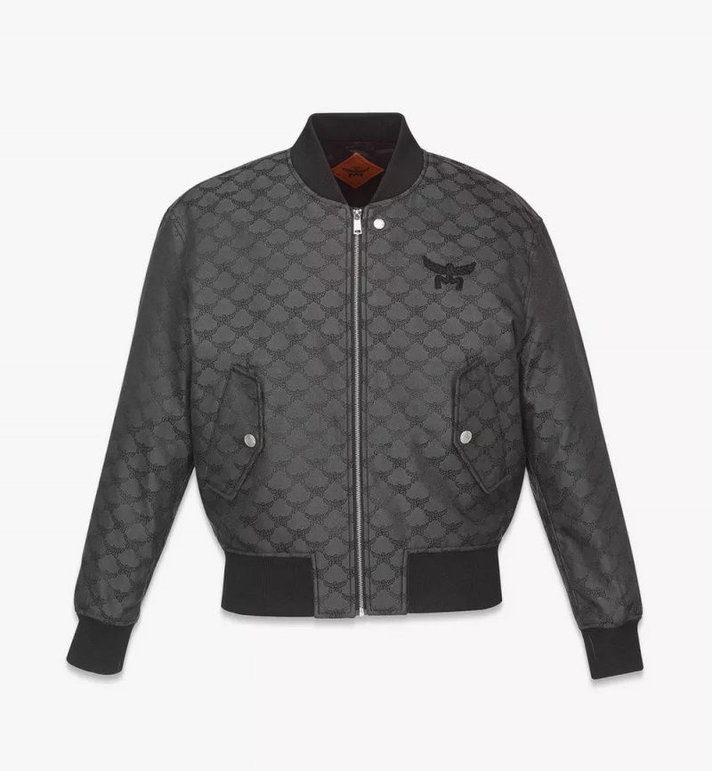 Bundy MCM Worldwide Bomber in Lauretos Denim Jacquard Panske Siva | 190328-GTV