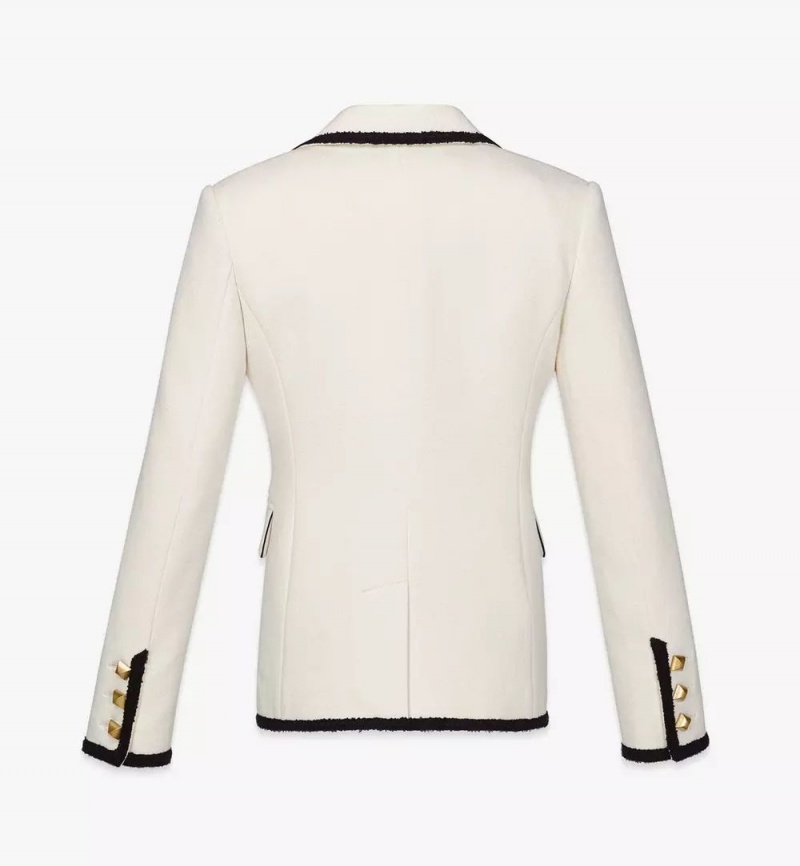 Bundy MCM Worldwide Bouclé Tailored Damske Biele | 781639-FIZ