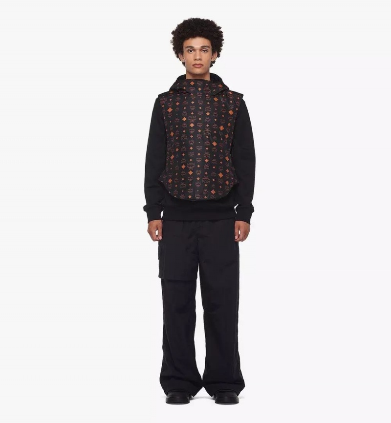 Bundy MCM Worldwide Monogram Print Puffer Vest in Regenerated Nylon Panske Čierne | 430159-GHD