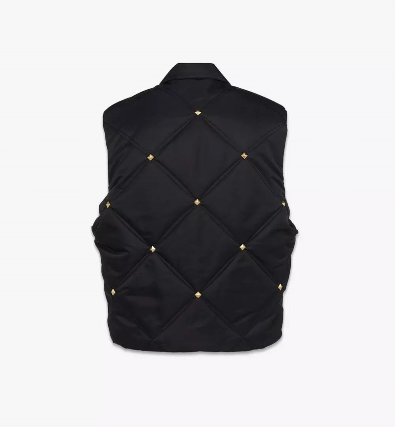 Bundy MCM Worldwide Studded Vest in Recycled Nylon Damske Čierne | 083962-LUW