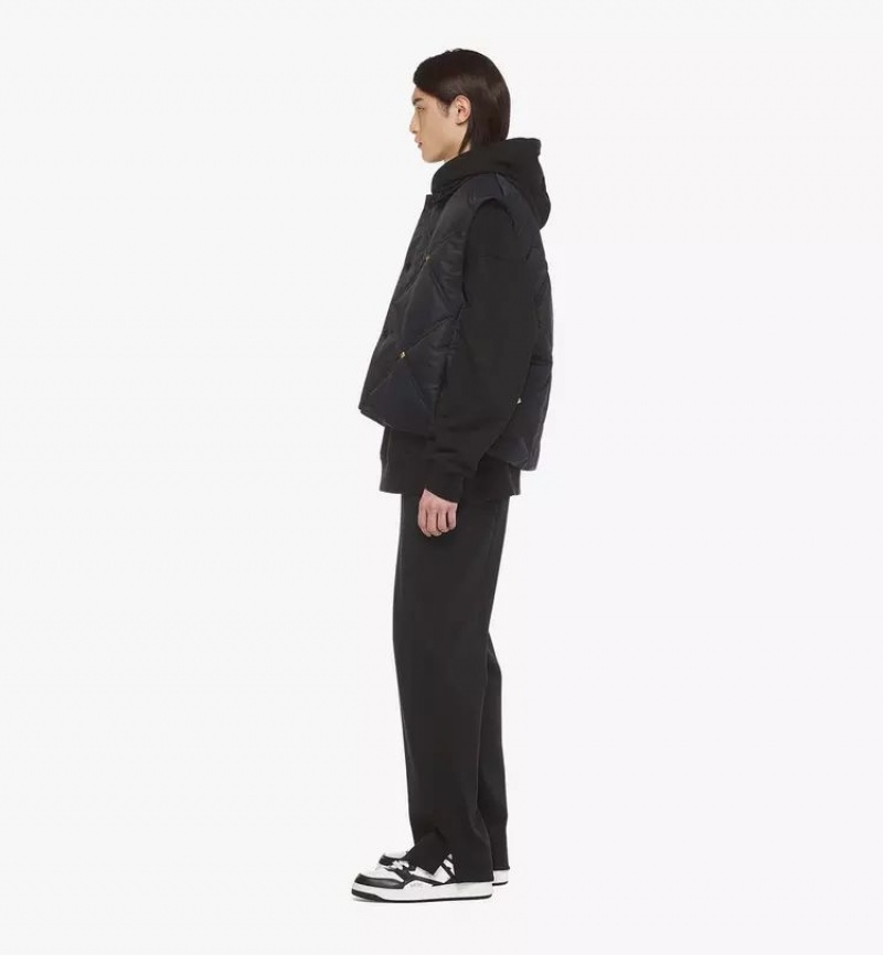 Bundy MCM Worldwide Studded Vest in Recycled Nylon Panske Čierne | 186473-SEB