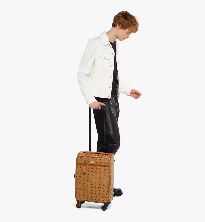 Cestovná Batožina MCM Worldwide Ottomar Cabin Trolley in Visetos Hnede | 273186-DUM