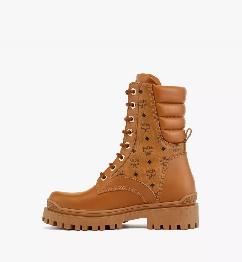 Cizmy MCM Worldwide Visetos in Calf Kozene Damske Hnede | 238150-BFK