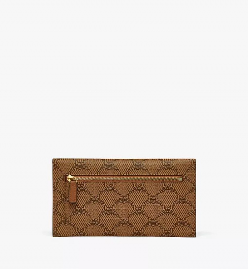 Clutch MCM Worldwide Himmel Continental Pouch in Lauretos Hnede | 234965-YFU