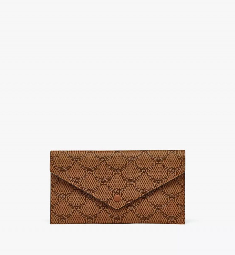 Clutch MCM Worldwide Himmel Continental Pouch in Lauretos Hnede | 234965-YFU
