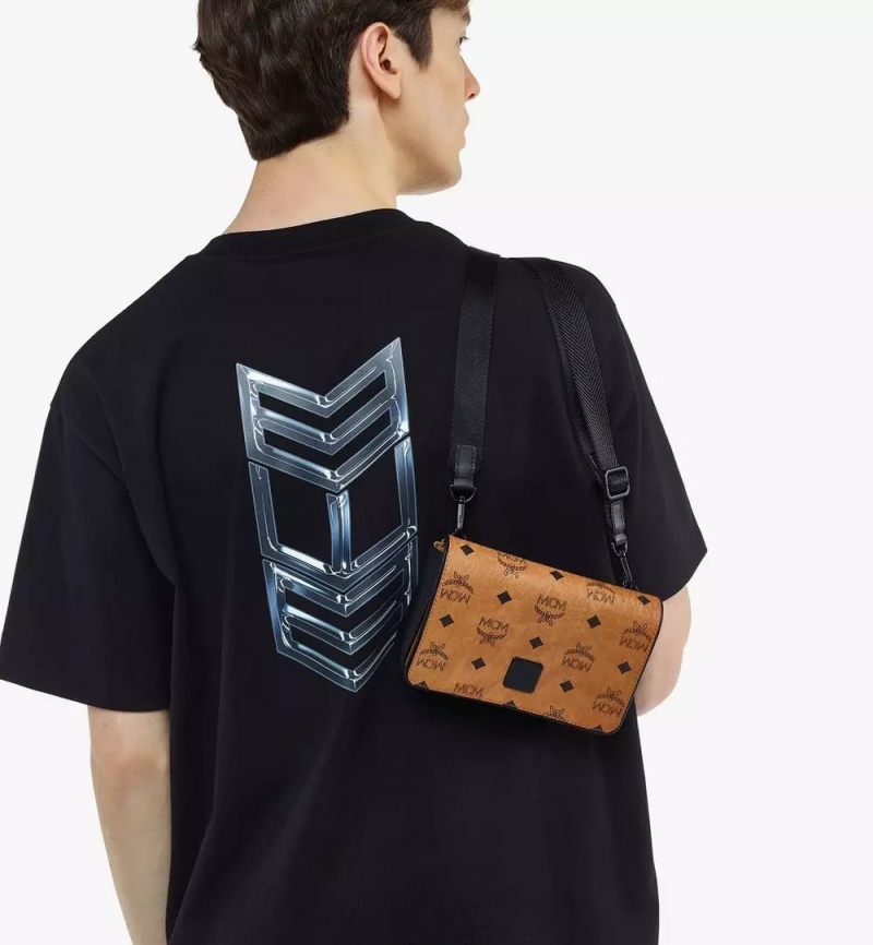 Crossbody Kabelka MCM Worldwide Aren Camera in Visetos Hnede | 362971-GUK