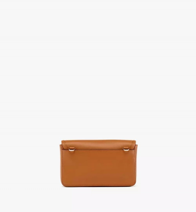 Crossbody Kabelka MCM Worldwide Aren Camera in Spanish Calf Kozene Hnede | 869130-UNC