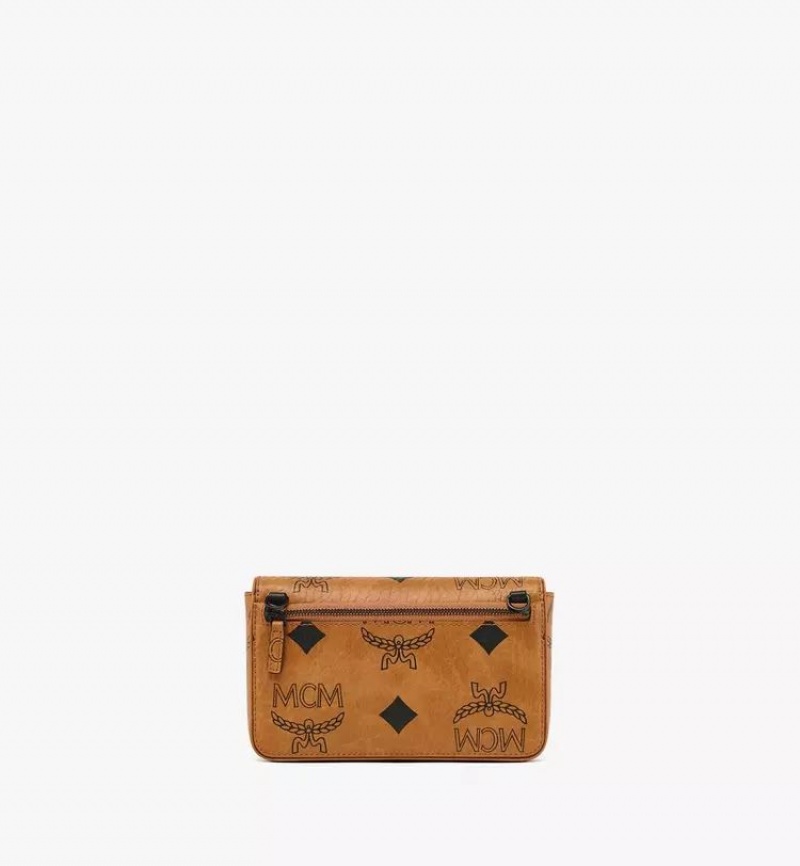 Crossbody Kabelka MCM Worldwide Aren Camera in Maxi Visetos Hnede | 389426-RIF