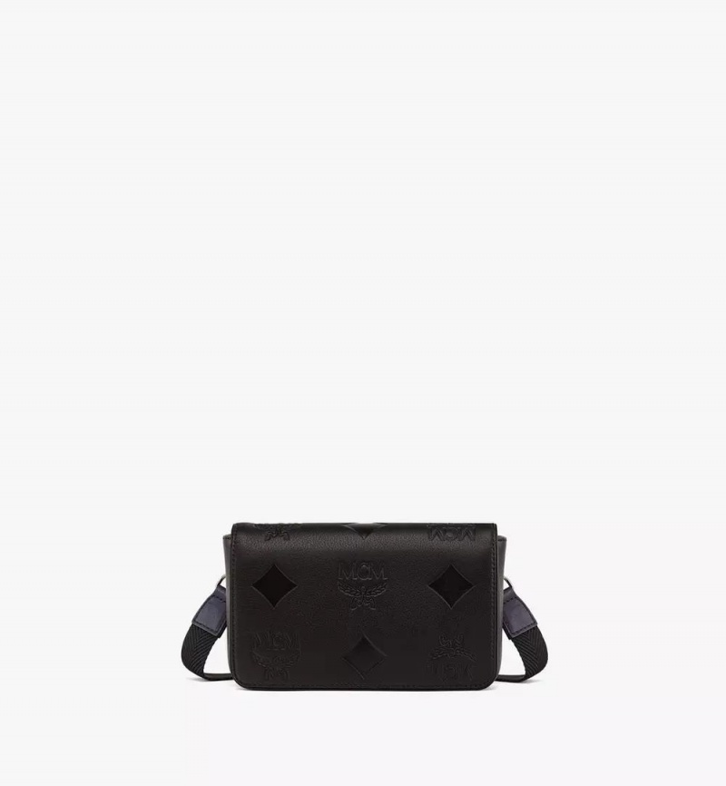 Crossbody Kabelka MCM Worldwide Aren Camera in Maxi Monogram Kozene Čierne | 028145-VSE