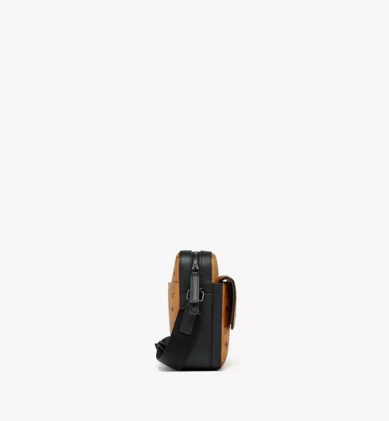 Crossbody Kabelka MCM Worldwide Aren Messenger in Visetos Hnede | 728506-SLY