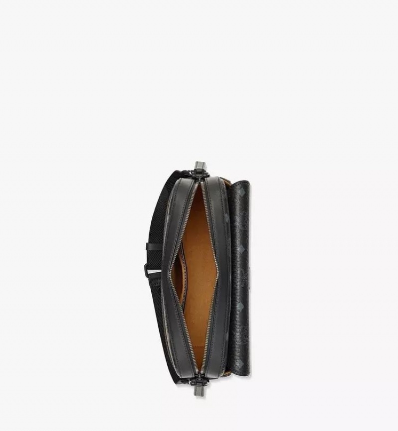 Crossbody Kabelka MCM Worldwide Aren Messenger in Visetos Čierne | 732490-FXG