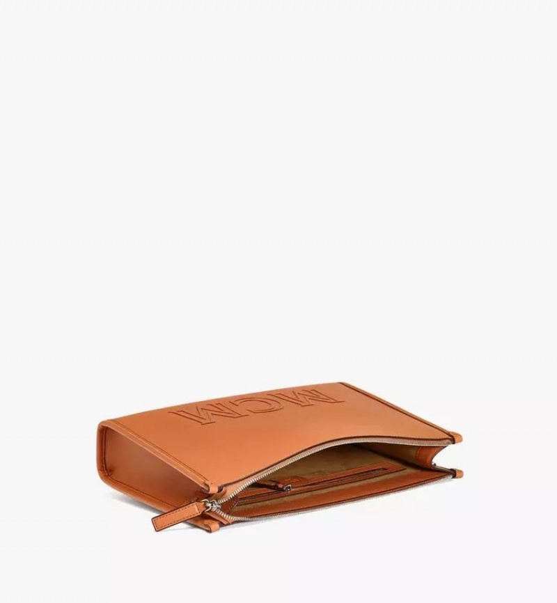 Crossbody Kabelka MCM Worldwide Aren Pouch in Spanish Calf Kozene Hnede | 218579-LTI
