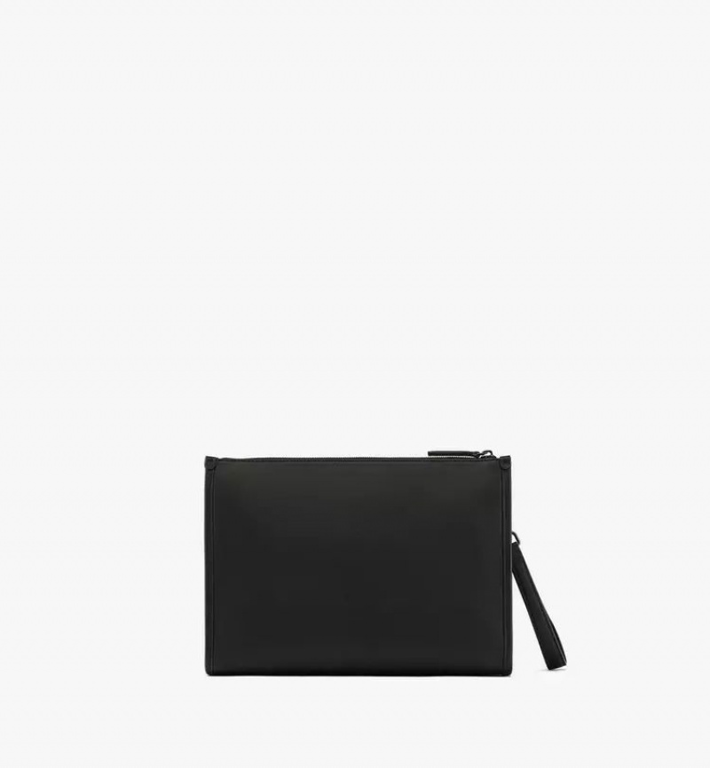 Crossbody Kabelka MCM Worldwide Aren Pouch in Spanish Calf Kozene Čierne | 210598-ZRN