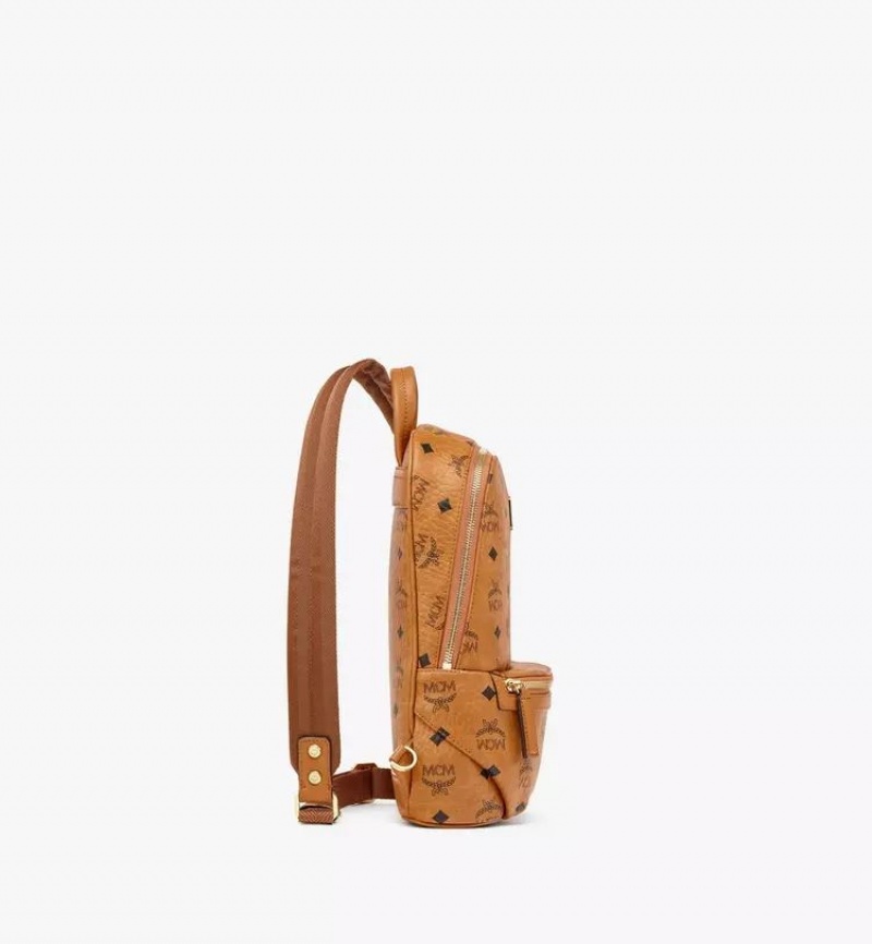Crossbody Kabelka MCM Worldwide Aren Sling in Visetos Hnede | 107642-JLD