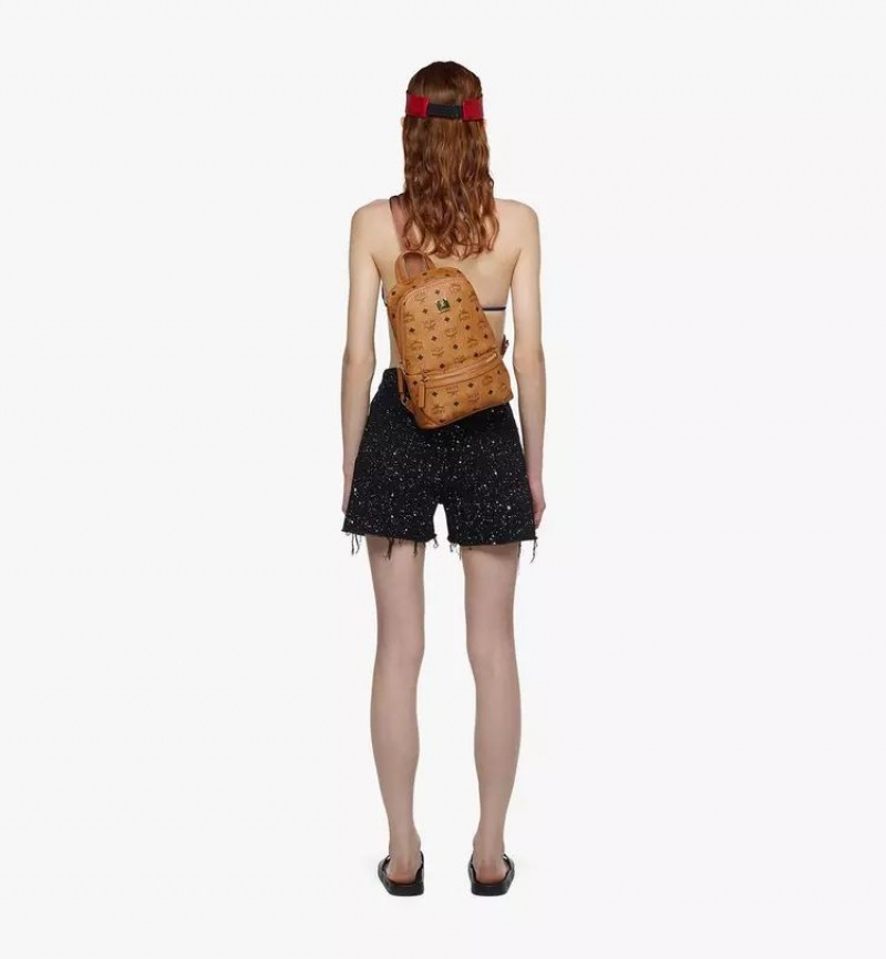 Crossbody Kabelka MCM Worldwide Aren Sling in Visetos Hnede | 107642-JLD