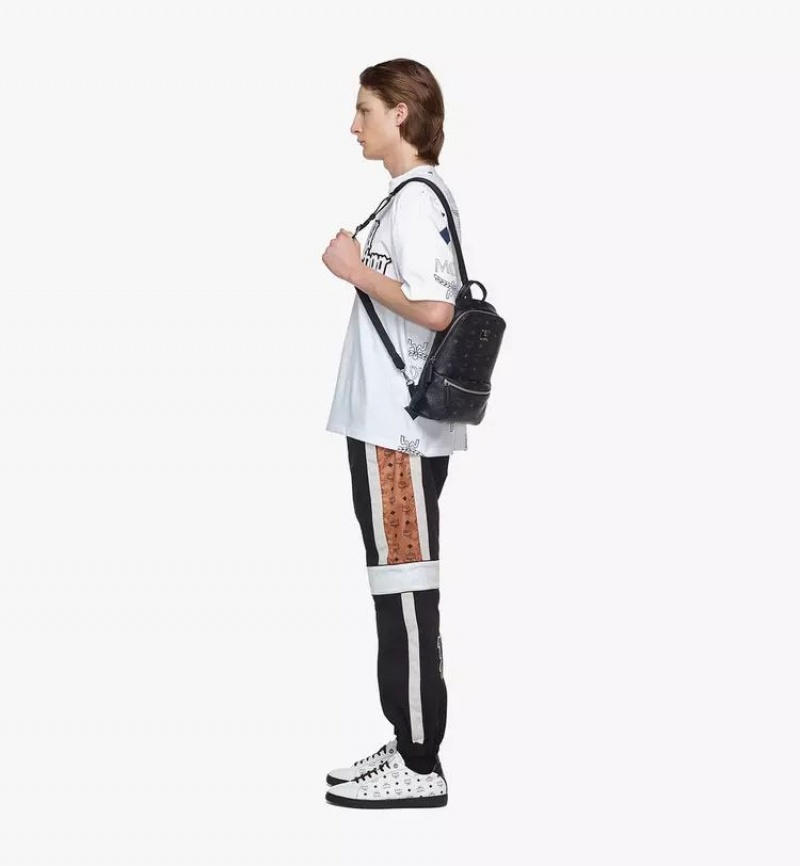 Crossbody Kabelka MCM Worldwide Aren Sling in Visetos Čierne | 342186-AWD