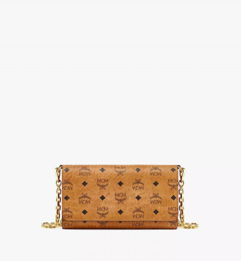 Crossbody Kabelka MCM Worldwide Aren in Visetos Hnede | 812954-UEW