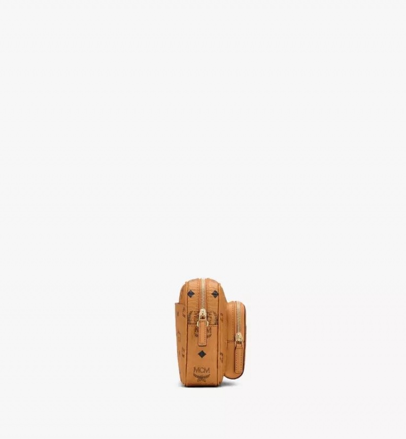 Crossbody Kabelka MCM Worldwide Aren in Visetos Hnede | 902853-FGJ