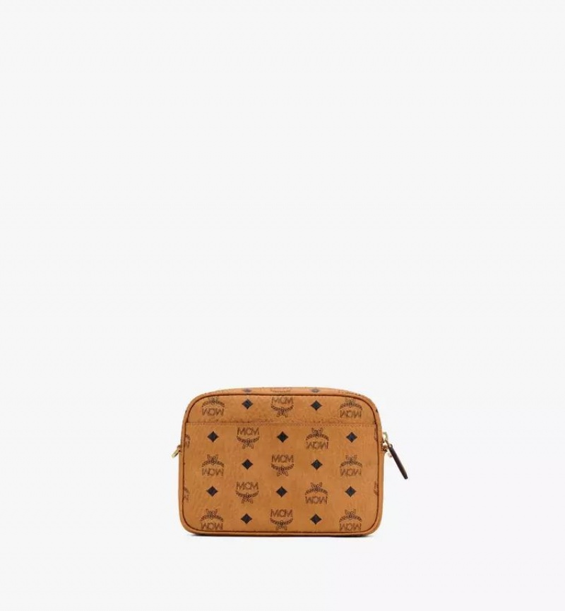 Crossbody Kabelka MCM Worldwide Aren in Visetos Hnede | 902853-FGJ
