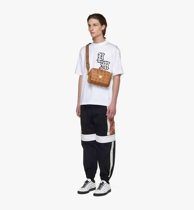 Crossbody Kabelka MCM Worldwide Aren in Visetos Hnede | 902853-FGJ