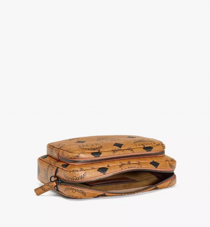 Crossbody Kabelka MCM Worldwide Aren in Maxi Visetos Hnede | 138670-GSD