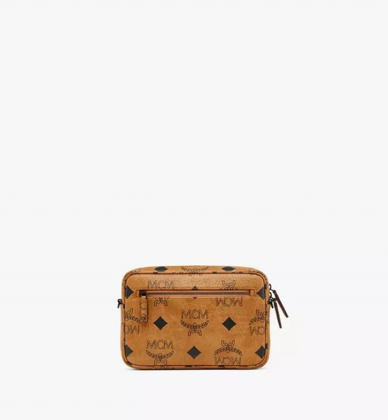Crossbody Kabelka MCM Worldwide Aren in Maxi Visetos Hnede | 138670-GSD