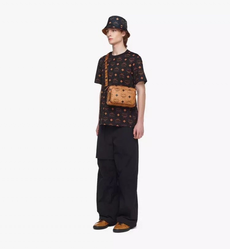 Crossbody Kabelka MCM Worldwide Aren in Maxi Visetos Hnede | 138670-GSD