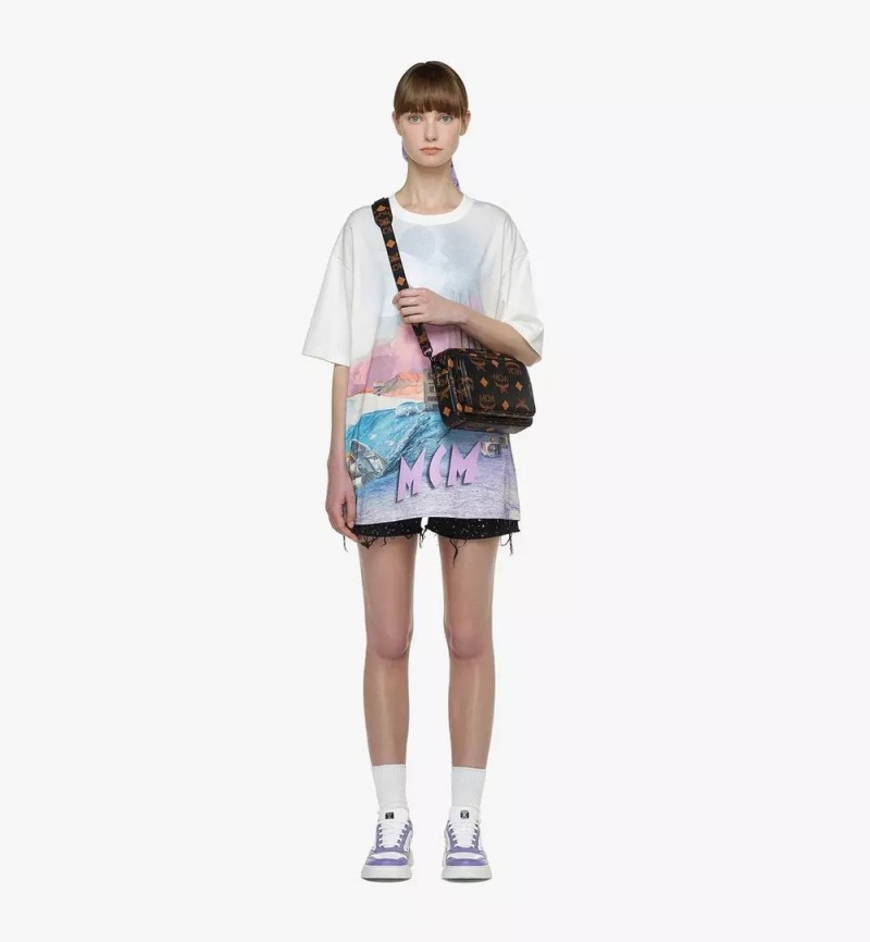 Crossbody Kabelka MCM Worldwide Aren in Maxi Visetos Čierne | 839724-GDH