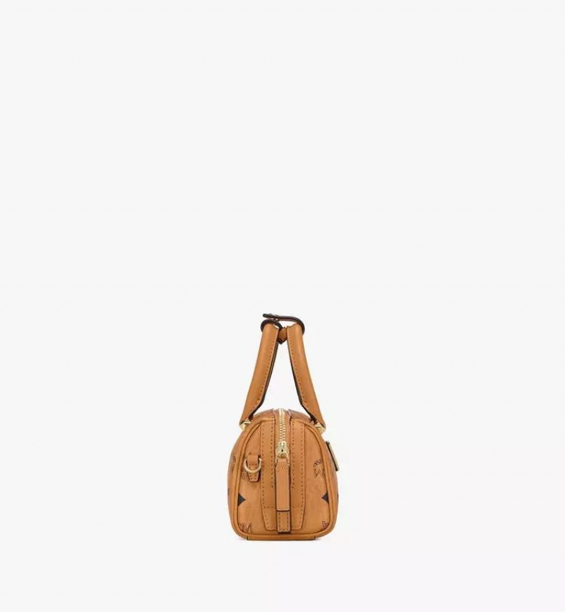 Crossbody Kabelka MCM Worldwide Boston in Visetos Original Hnede | 823679-EMP