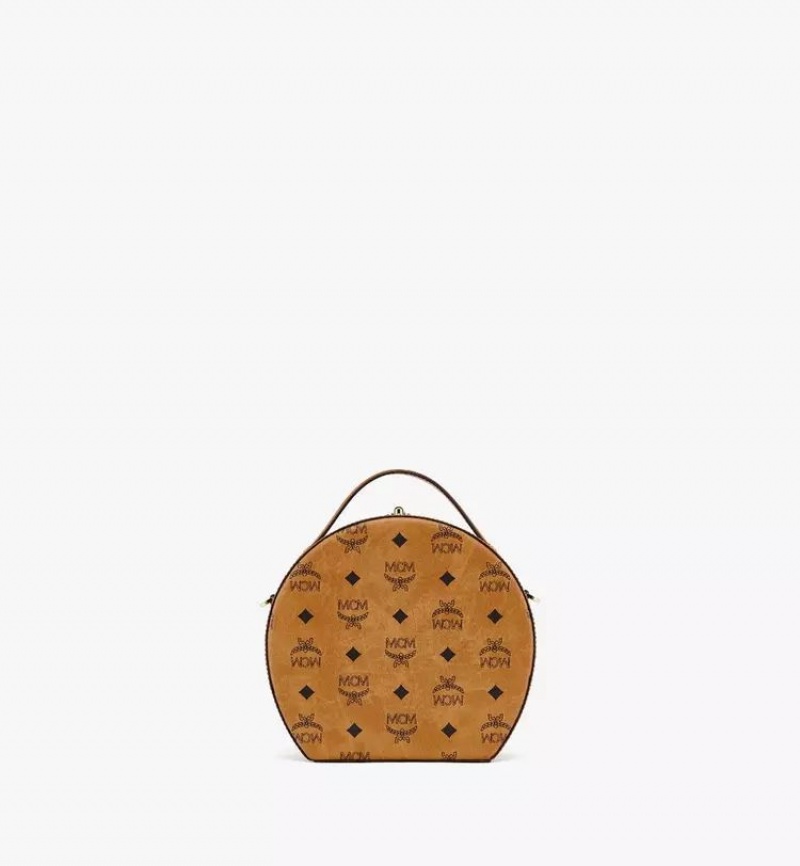 Crossbody Kabelka MCM Worldwide Box in Visetos Hnede | 019374-OLY