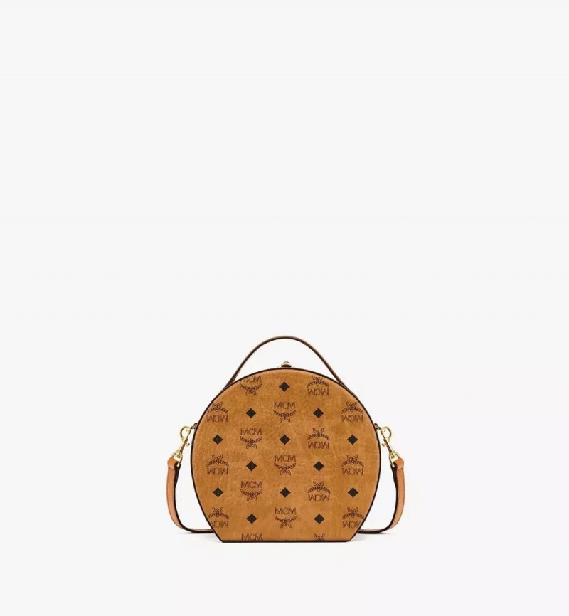 Crossbody Kabelka MCM Worldwide Box in Visetos Hnede | 019374-OLY