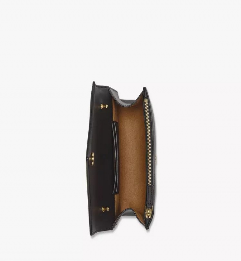 Crossbody Kabelka MCM Worldwide Diamond in Spanish Calf Kozene Čierne | 201839-EHL