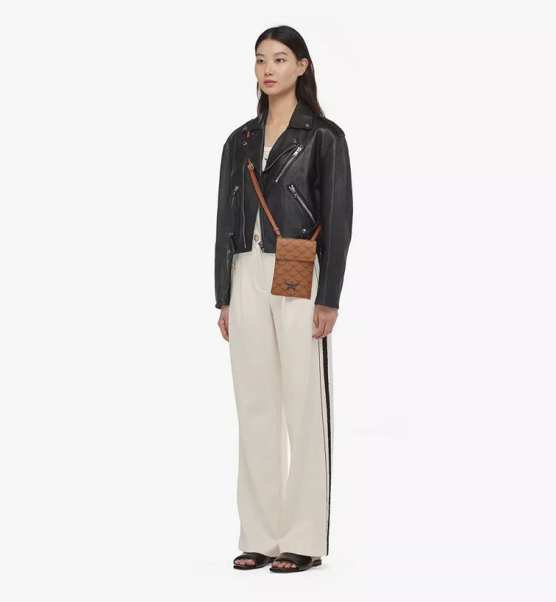 Crossbody Kabelka MCM Worldwide Himmel Pouch in Lauretos Hnede | 587213-OJH