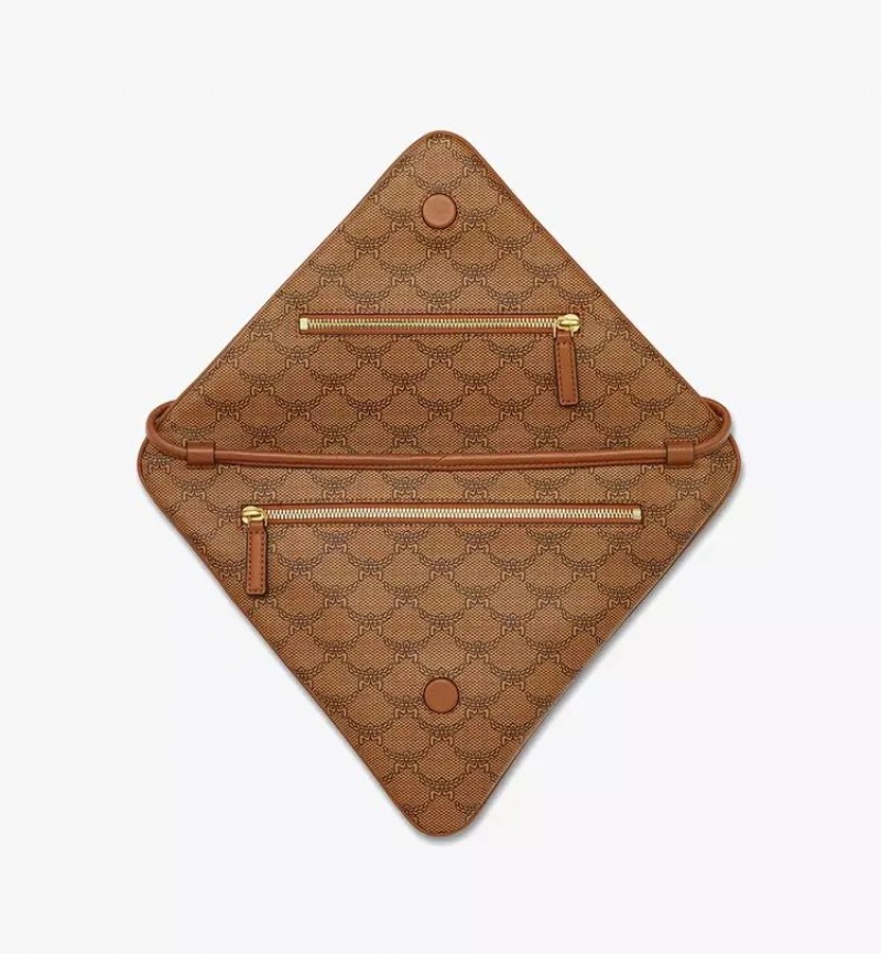 Crossbody Kabelka MCM Worldwide Himmel Triangle Pouch in Lauretos Hnede | 675021-VQE
