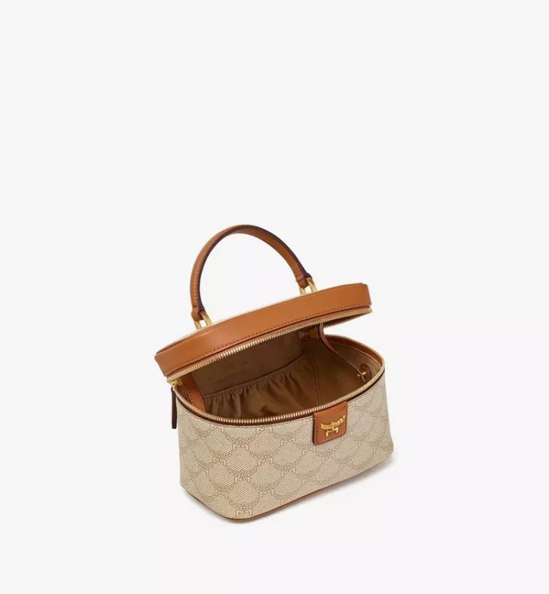 Crossbody Kabelka MCM Worldwide Himmel Vanity in Lauretos Béžové | 982574-MJU