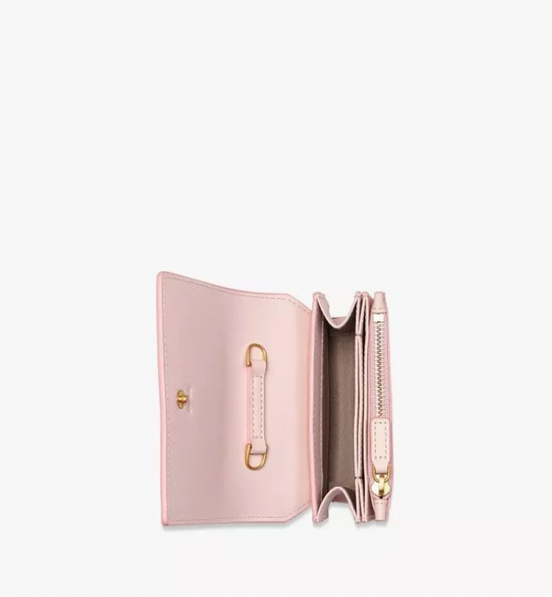 Crossbody Kabelka MCM Worldwide Himmel in Embossed Logo Kozene Ruzove | 074823-FRT
