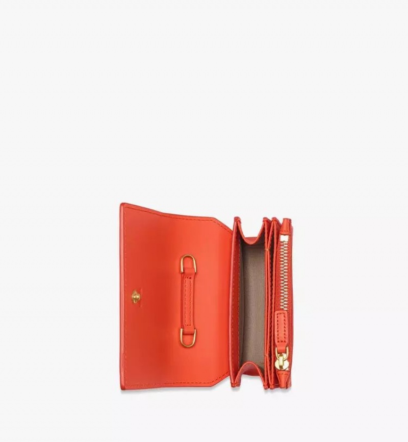 Crossbody Kabelka MCM Worldwide Himmel in Embossed Logo Kozene Oranžové | 795204-QNR