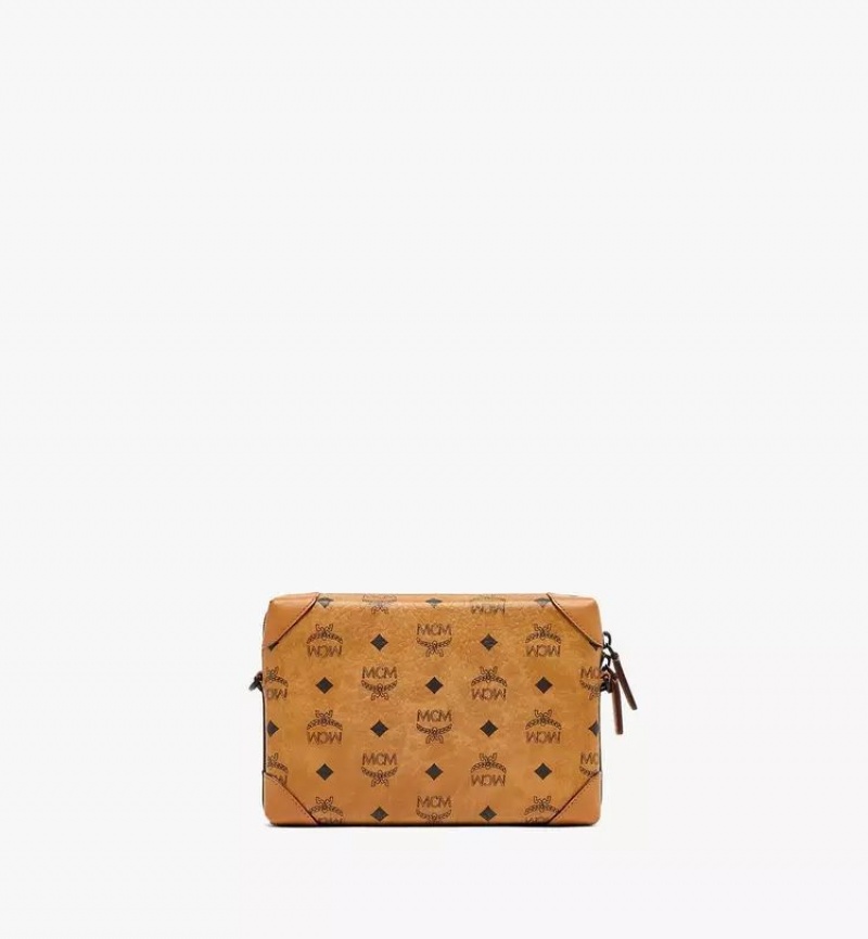 Crossbody Kabelka MCM Worldwide Klassik Multifunkčný in Visetos Hnede | 486907-CHQ