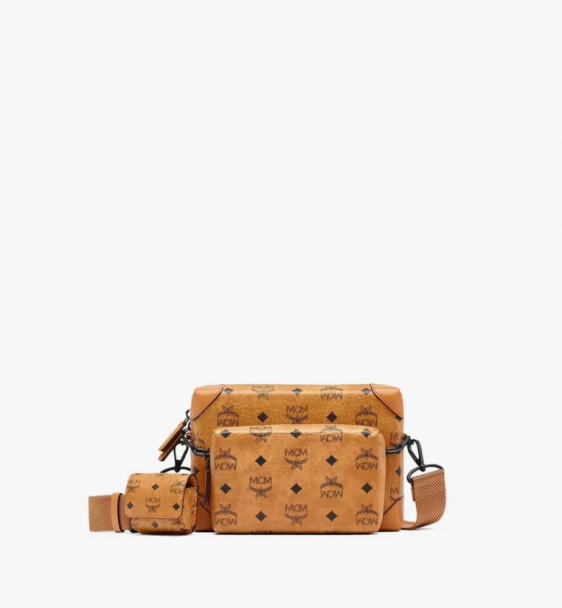 Crossbody Kabelka MCM Worldwide Klassik Multifunkčný in Visetos Hnede | 486907-CHQ