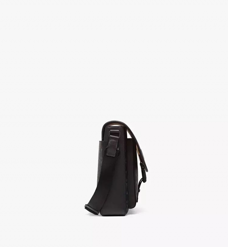 Crossbody Kabelka MCM Worldwide Klassik Messenger in Visetos Čierne | 143726-WID